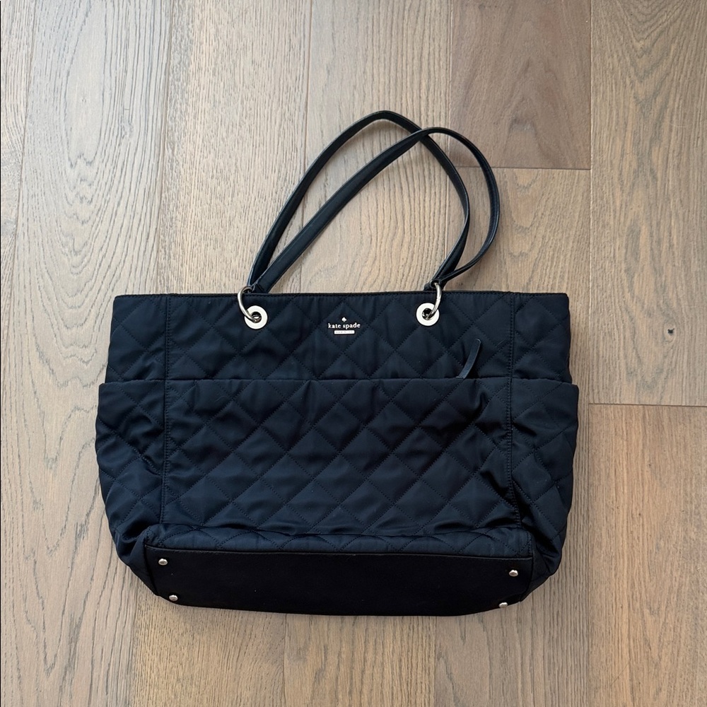 Kate Spade Quilted Black Large Tote Bag